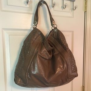Patent Leather Elliott Lucca Tote, Woven detail